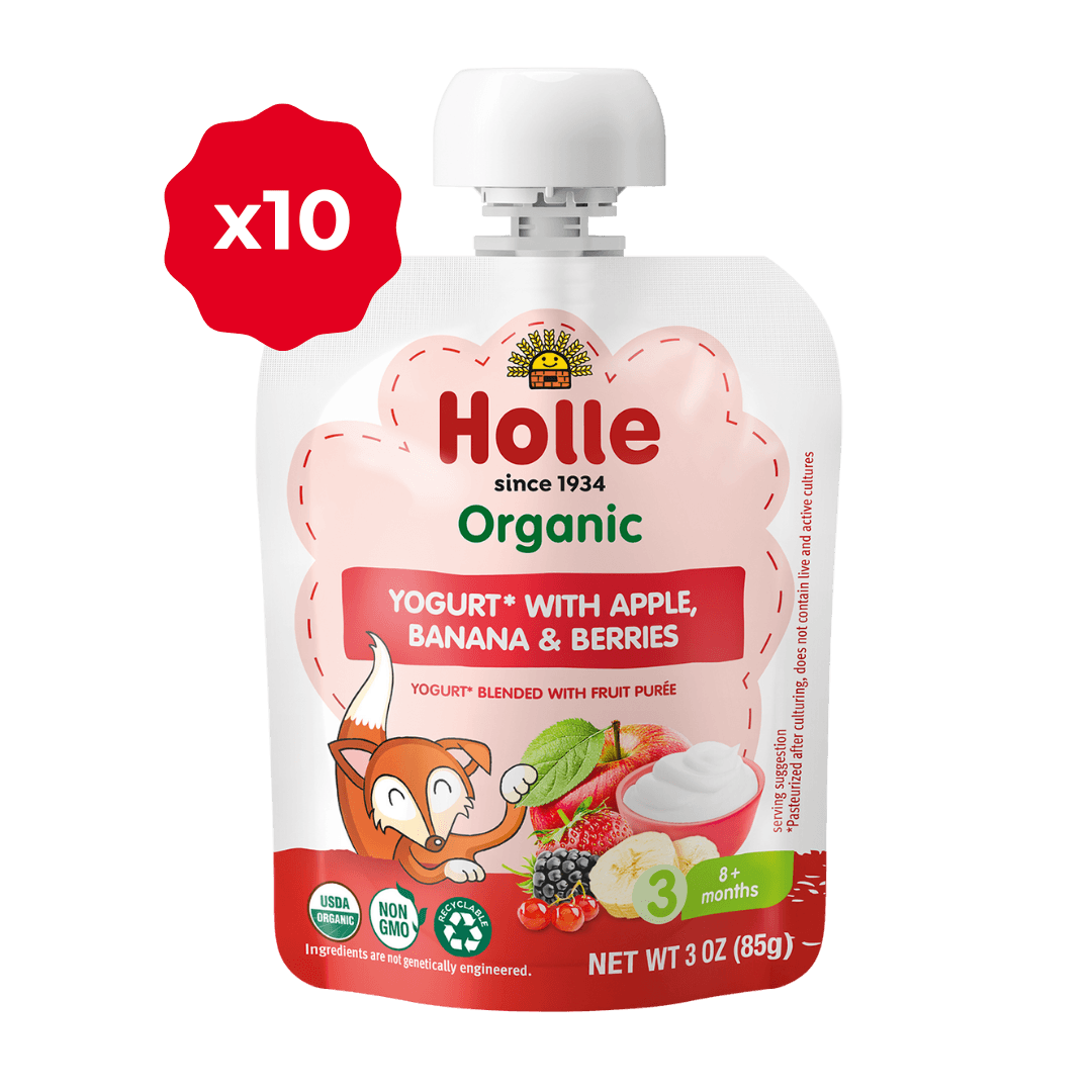 Image of Holle Organic Yogurt Pouches - Apple, Banana & Berries